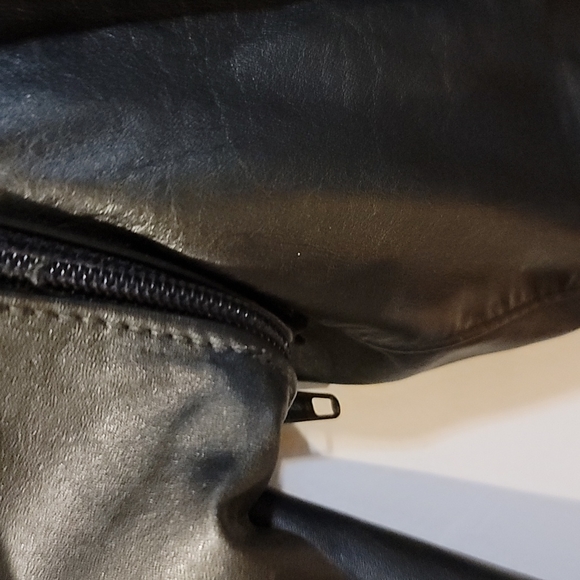 COMINT genuine leather black jacket size 11/12 - Picture 11 of 12